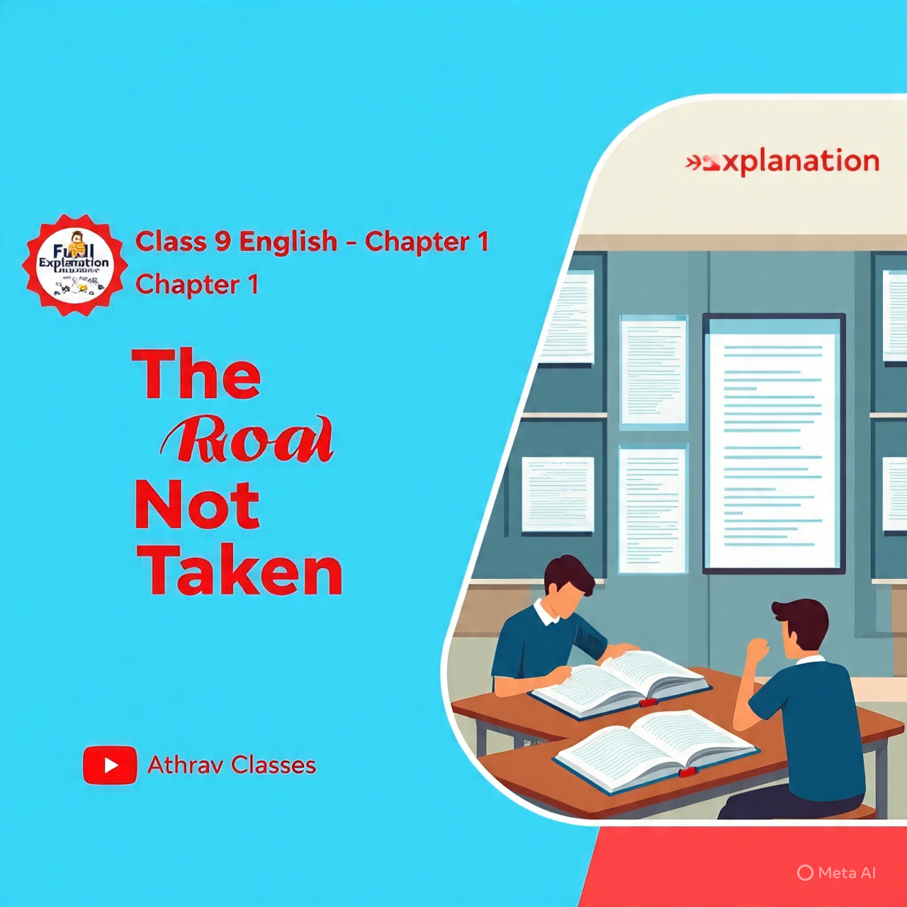 Class 9 English Chapter 1 Poem | The Road Not Taken Poem Explanation 